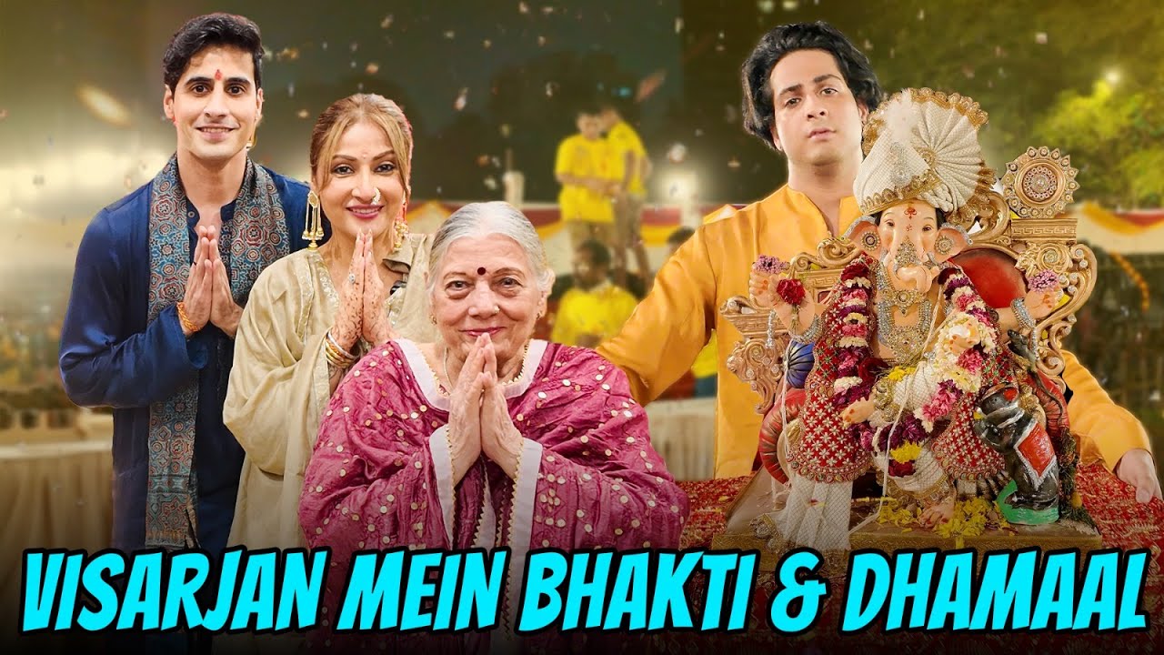 Dhol Tasha Dhamaal & Emotional Vidai | Urvashi Dholakia’s Ganpati Visarjan @TheDholakias