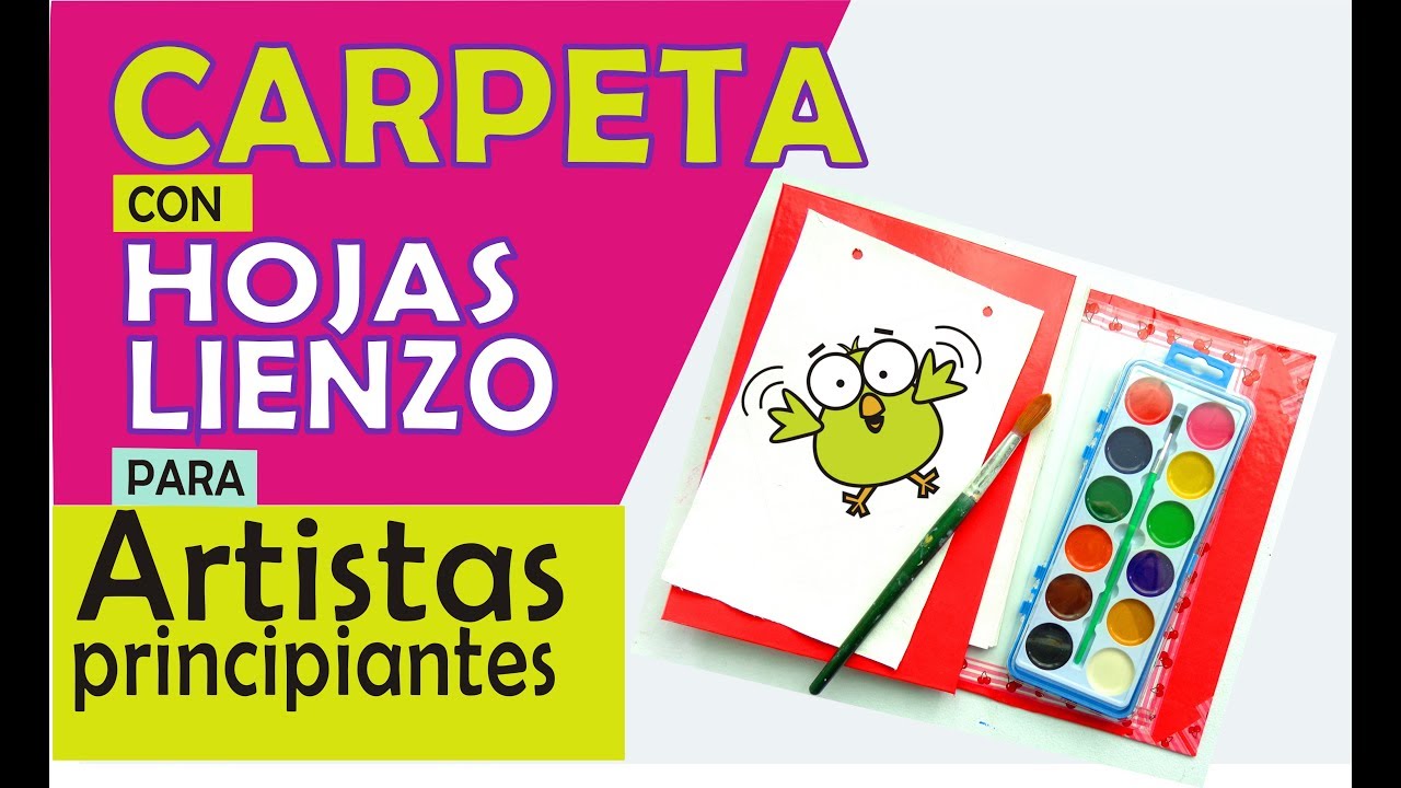 ** CREA tu propia CARPETA y tus HOJAS LIENZO PARA PINTAR OLEO/ACRÍLICO/ACUARELA