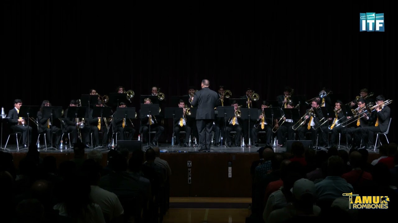 Shostakovich's Prelude and Ron Nelson's Rocky Point Holiday -TAMUK Select Trombone Choir Live at ITF