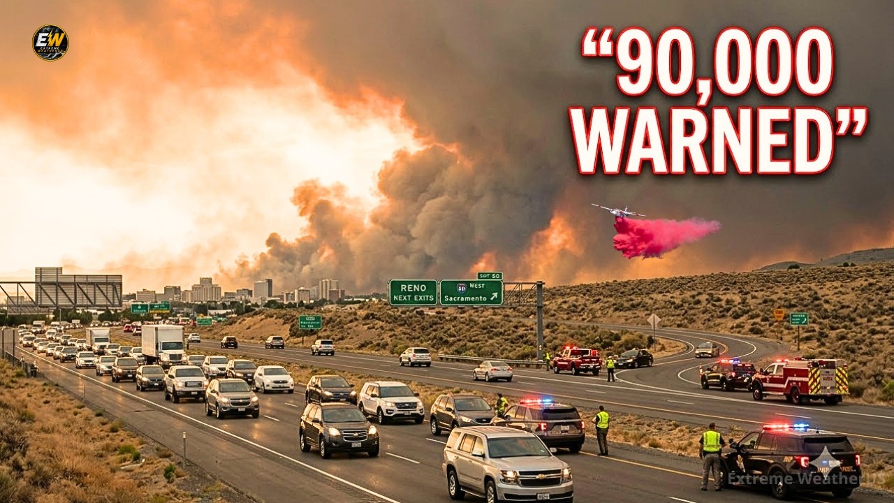 🚨Hawk Fire Explodes Near Reno | 15,000 Acres Burned, 90,000 in Evacuation Zones
