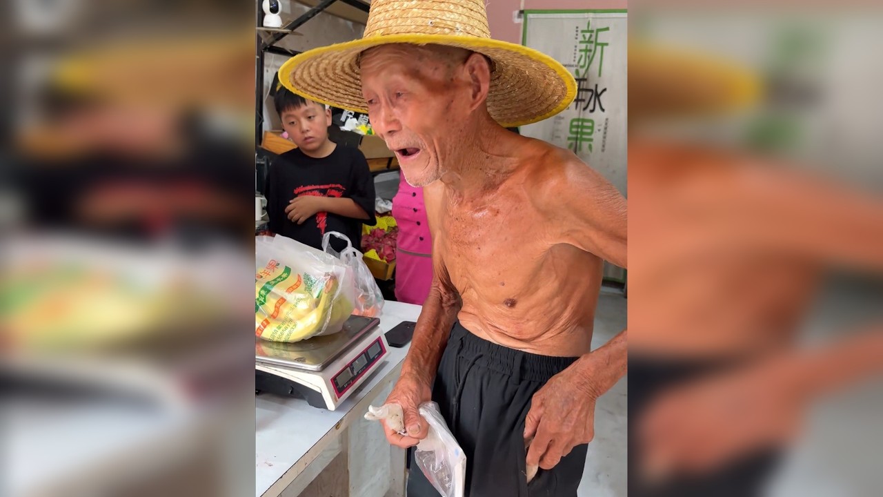 90岁老爷爷饮食习惯，令人叹服！ 给他100块钱，看他会买些什么！