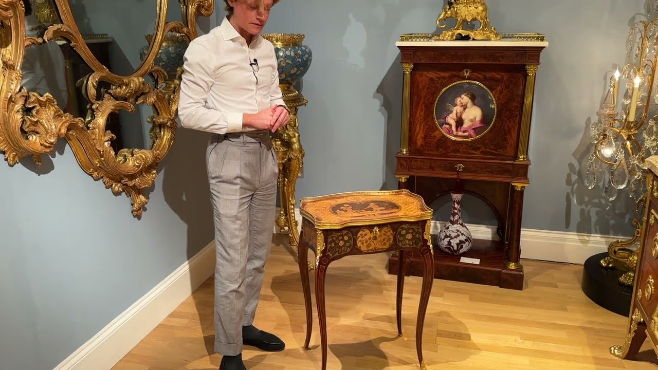 Exceptional Marquetry Table by Beurdeley