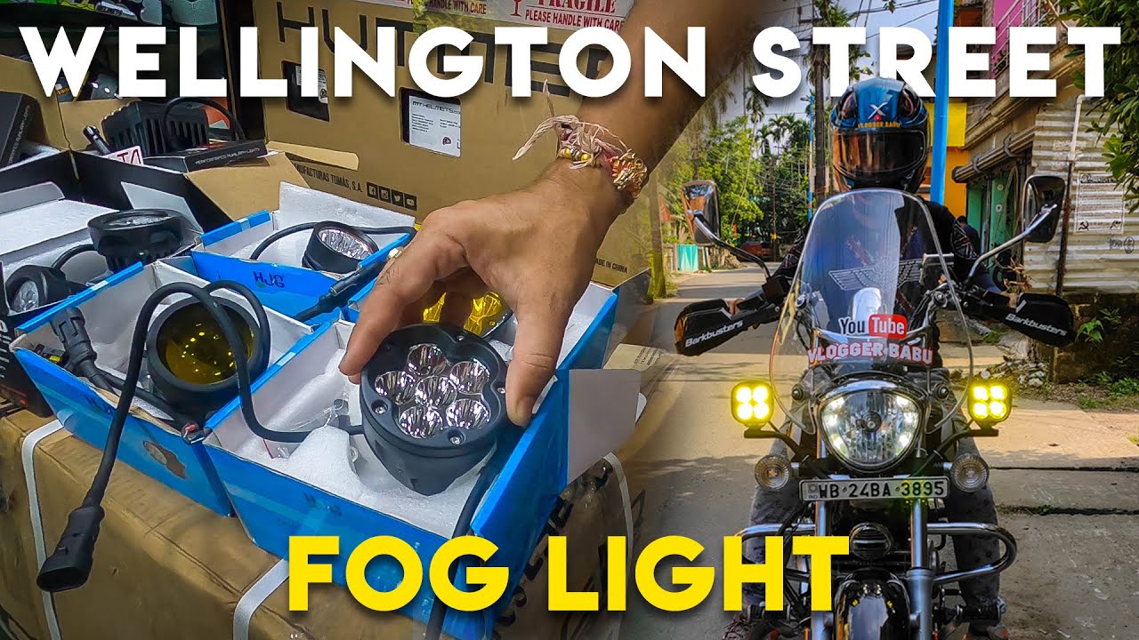 HJG Maddog Fog Lights Wellington Street Bike Market Kolkata | Fog Light for Avenger 220 Champion Da