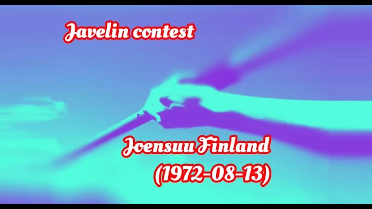 Javelin contest Joensuu Finland (1972-08-13) Hannu Siitonen Jorma Kinnunen Seppo Hovinen