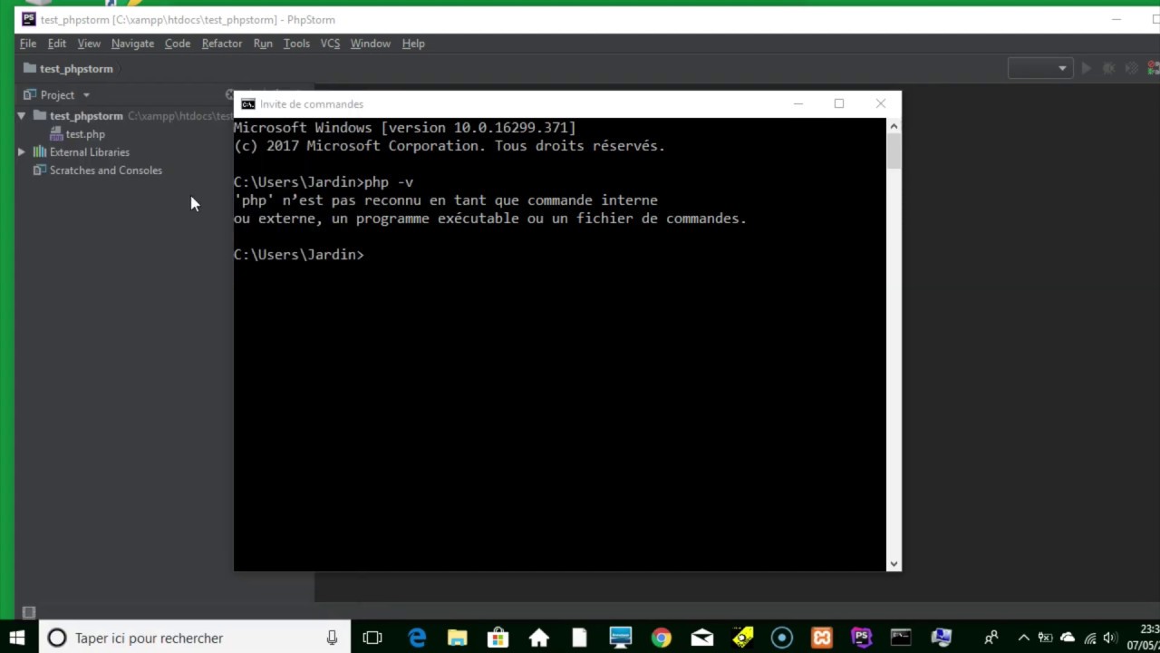 Exécuter du PHP en ligne de commande sur Windows