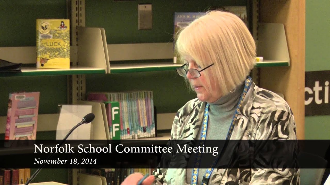 Norfolk School Committee Meeting 11/18/14