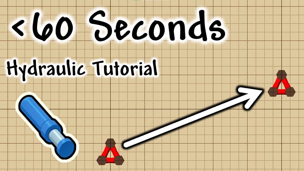 Moving Objects Reliably with a Hydraulic | Poly Bridge 2 in under 60 Seconds