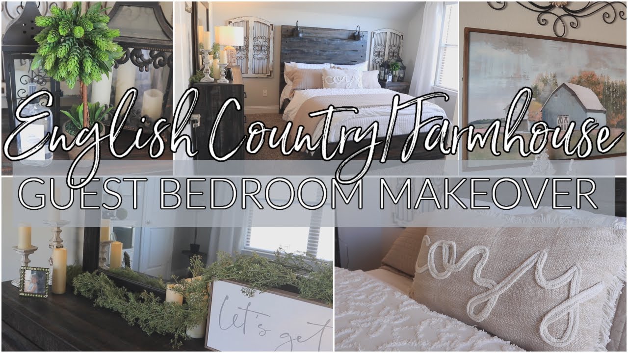 *2022* DECORATE WITH ME | GUEST BEDROOM MASSIVE MAKEOVER | ENGLISH COUNTRY/FARMHOUSE STYLE