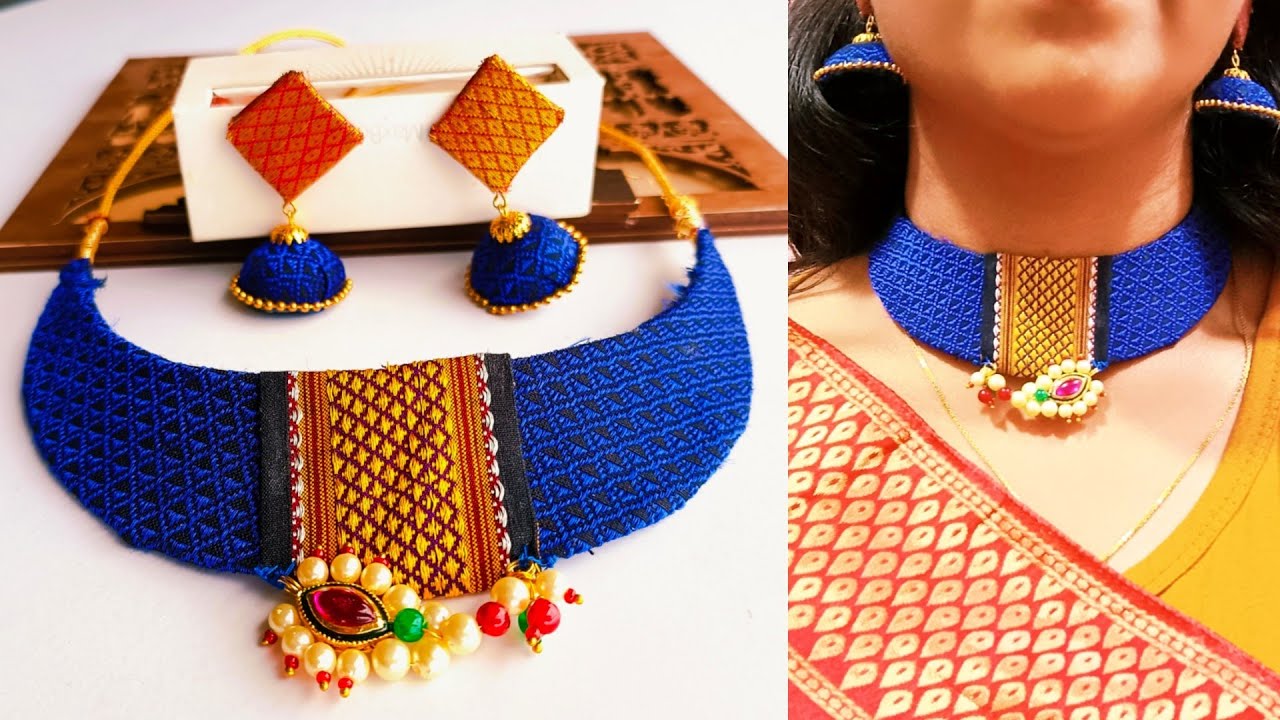 Khan necklace making at home | खण नथ चोकर | khun choker | craft with payal |