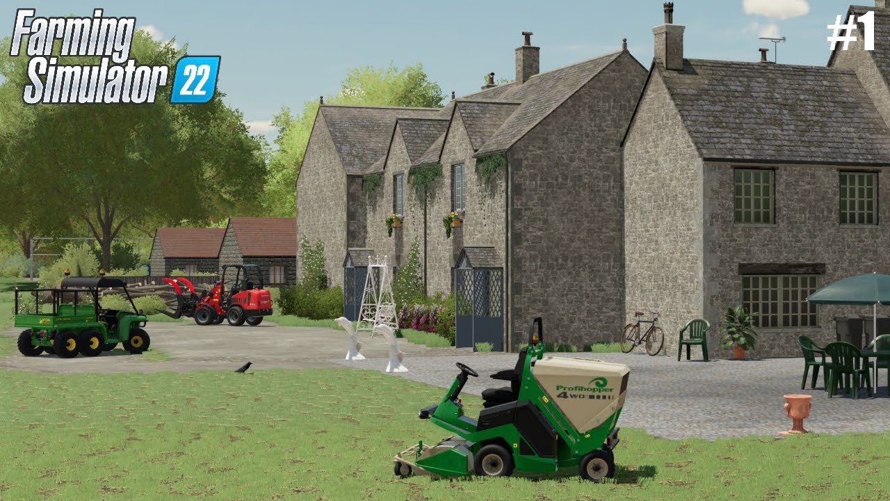 Entretien du jardin & Amazone Profihopper | Calmsden Farm | Farming Simulator 22 | Episode 1