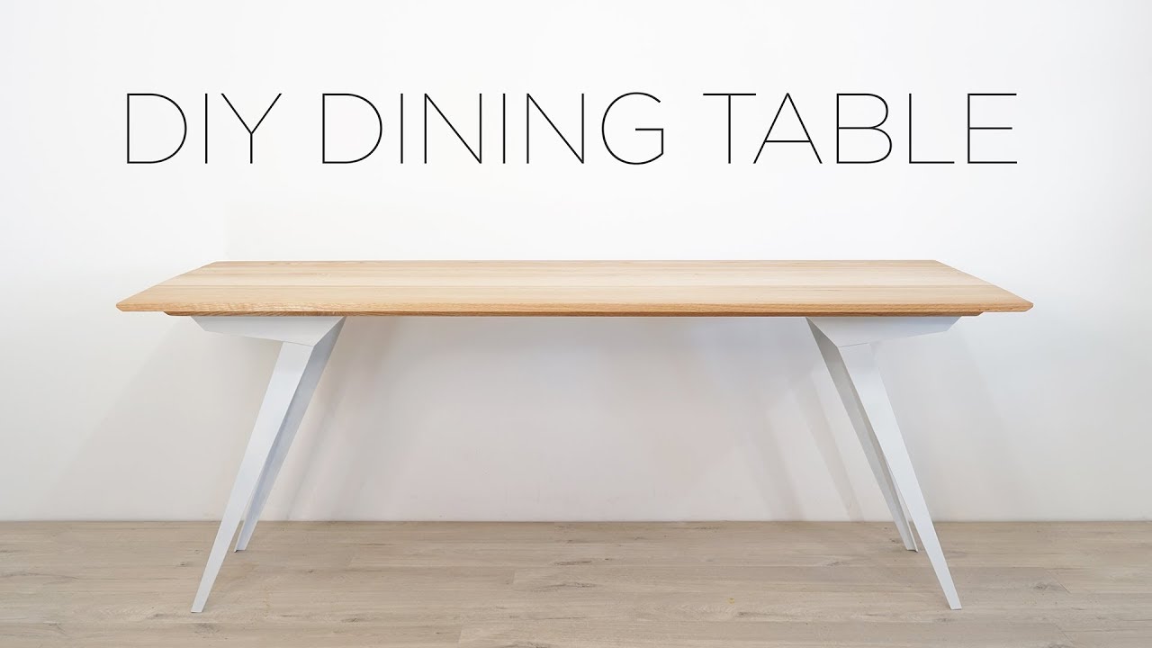DIY MODERN DINING TABLE | OAK AND STEEL