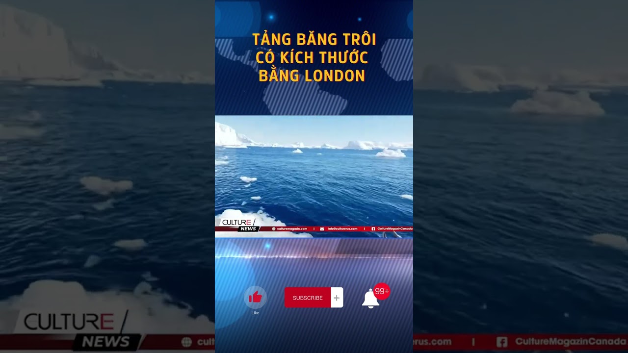 🔴Tảng băng tr&ocirc;i c&oacute; k&iacute;ch thước bằng London #shorts