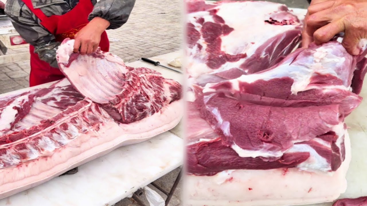 今天猪肉不好卖，这大哥大减价了，卖一块最好前膀肉，太难了#卖猪肉#猪肉价格#记录真实生活