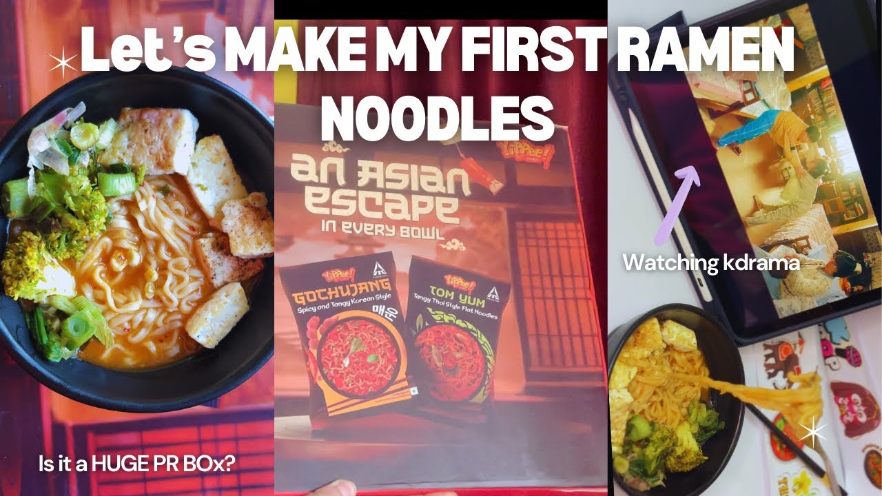 Healthy vegetarian Korean Ramen Noodles 🍜 made in India💜#koreanfood #ramennoodles #kdrama 