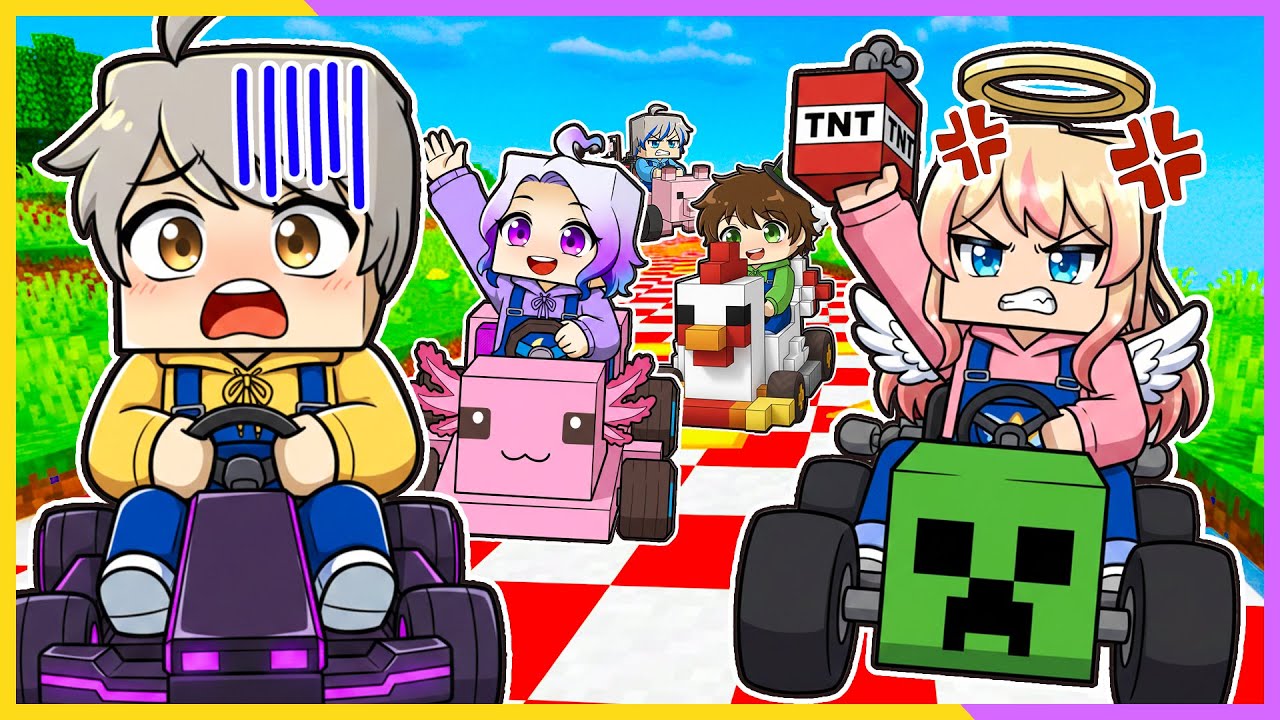 時速1000km！？ガチャのオリジナルカートで奇跡の1位をめざせ✨【 マイクラ / まいくら / Minecraft 】『ぱちしゅう×しえる』
