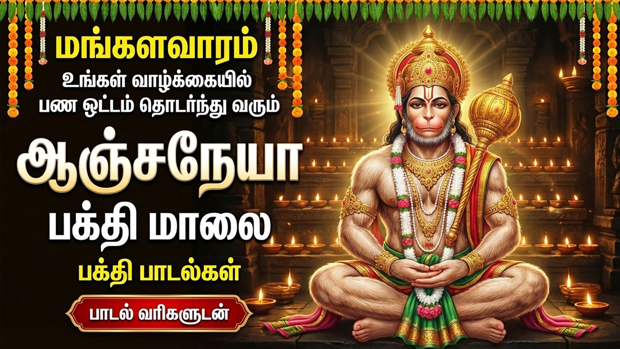 Saturday Powerful Hanuman Bhakti Songs In Tamil | Hanuman Chalisa 🙏| Anjaneyar Tamil Bhakti Padalgal