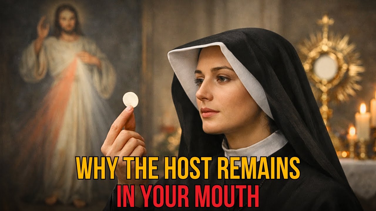 🔴 Saint Faustina Reveals the Spiritual Meaning Behind the Host Sticking