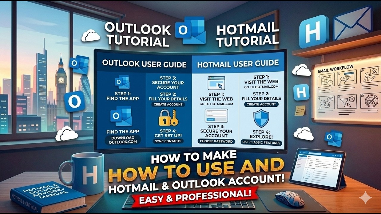 How to create and use Hotmail & Outlook Account | Beginner Guide 2026