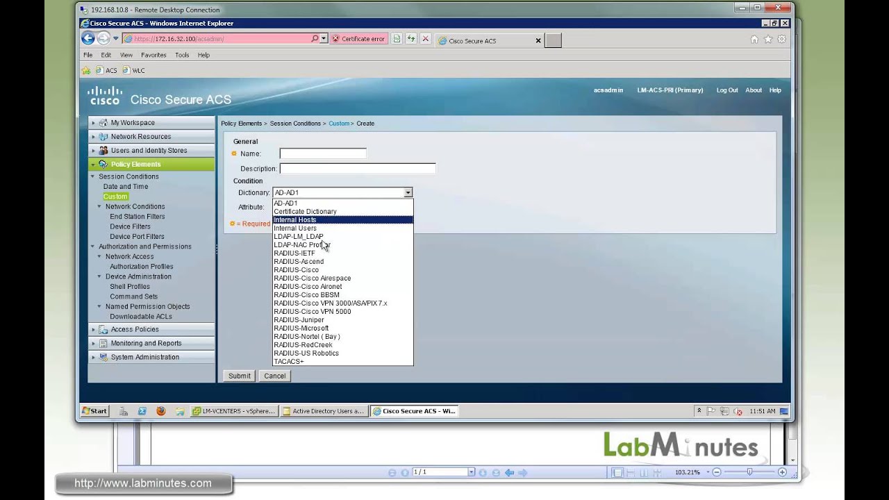 LabMinutes# SEC0086 - Cisco ACS 5.4 TACACS Device Admin on Switch and ASA (Part 1)