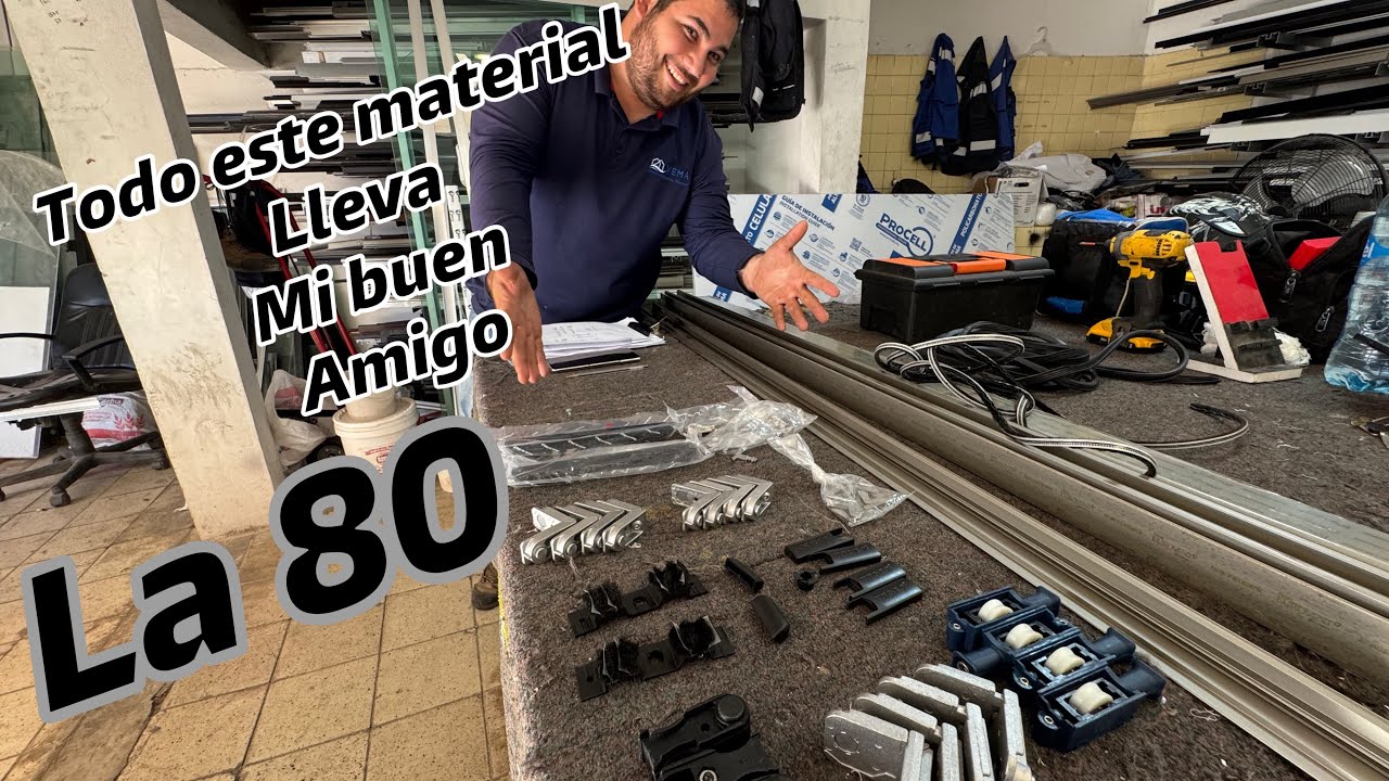 Cómo pedir materiales para la ventana serie 80 de dos hojas