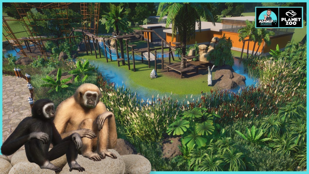 Planet Zoo Tropical Pack - Lar Gibbon Land | A Habitat Creation |