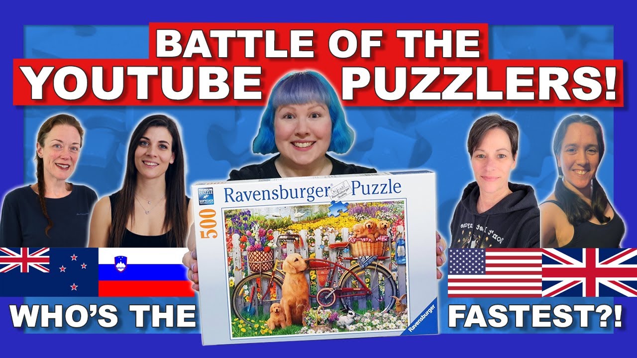 #BOTYP Battle of the YouTube Puzzlers - speed puzzling 'Cute Dogs in the Garden' from Ravensburger