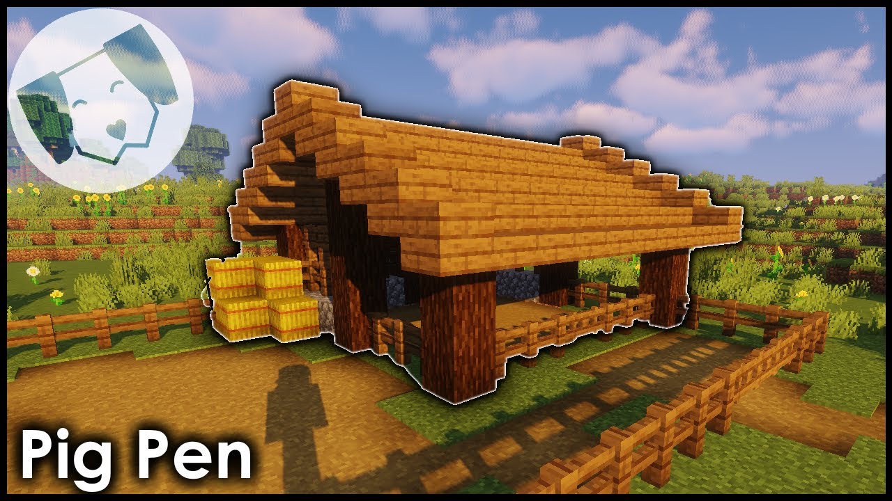 Minecraft: Pig (Animal) Pen Tutorial!