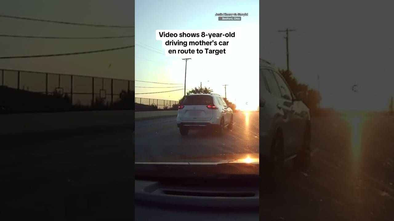 8-year-old girl drives mother's car to Target #shorts