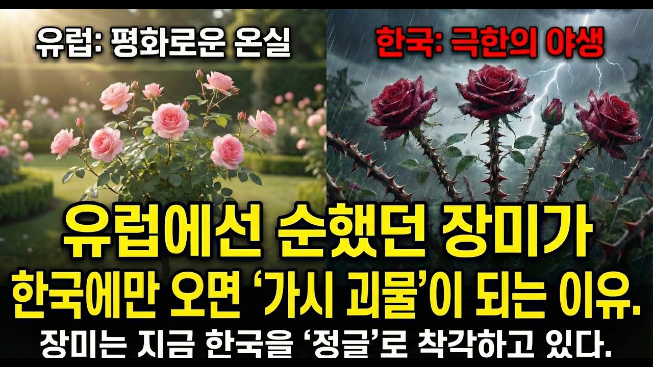 유럽에선 온순한 장미가 한국에 오면 가시가 많아지는 이유. 여왕의 장미과학