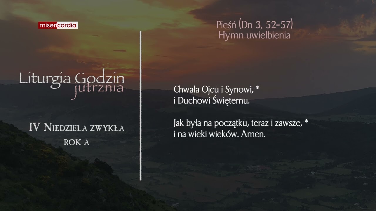 Liturgia Godzin | Jutrznia | IV Niedziela zwykła (rok A)