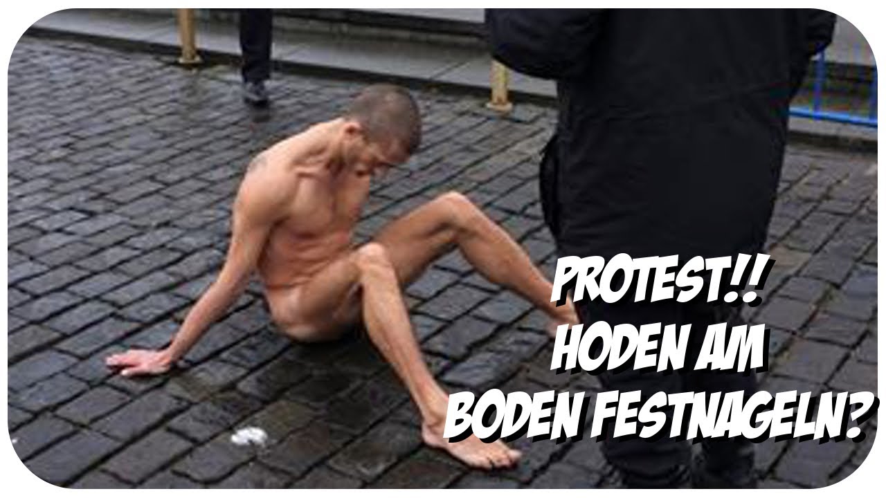 K&uuml;nstler nagelt Hoden am Boden fest - Hilfe nach Taifun - Kid-Batman