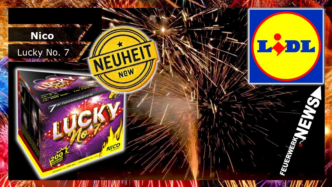 7,99&euro; Lidl Feuerwerk NEUHEIT 2025 Lucky No.7 | Nico Feuerwerk