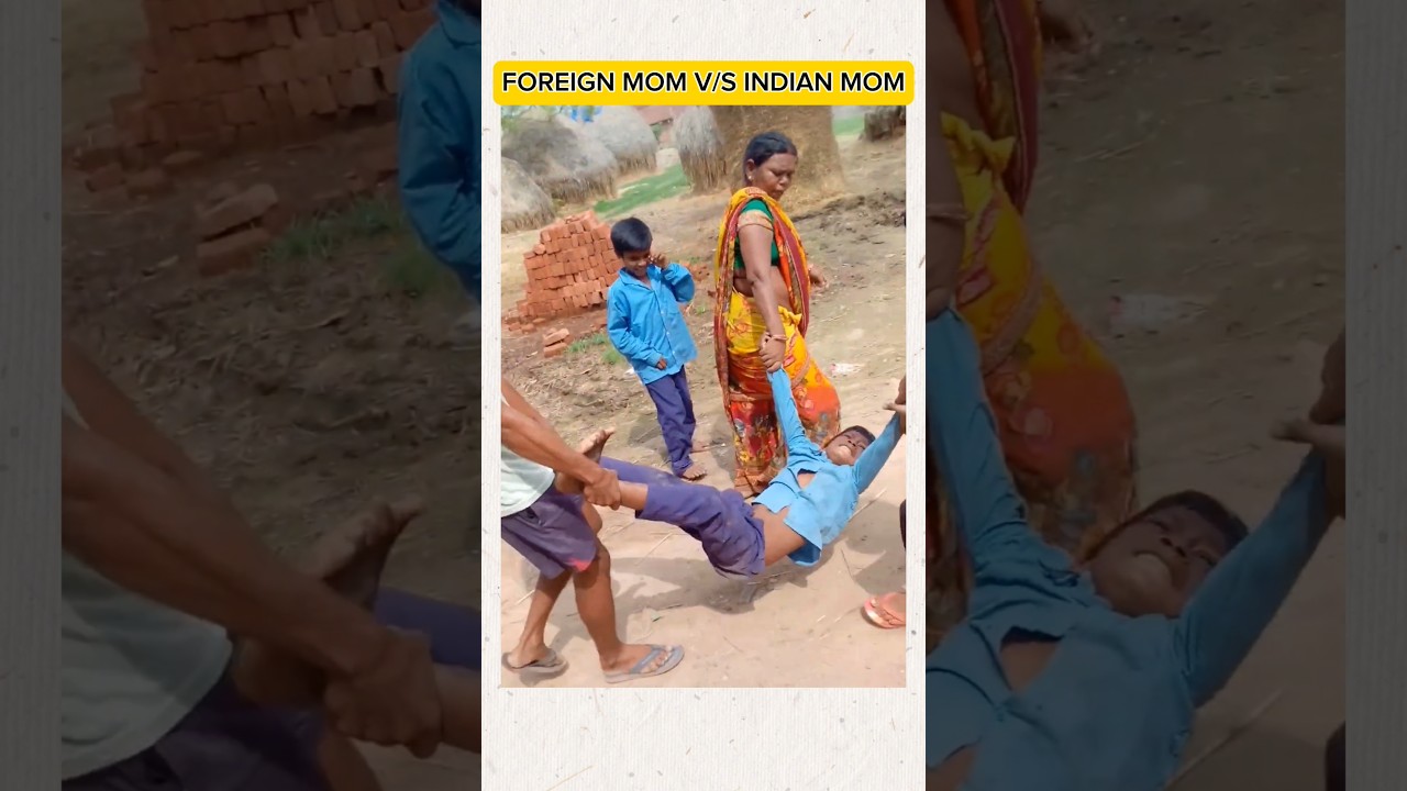 🤣🤣 FOREIGN MOM V/S INDIAN MOM SCHOOL REACTION FUNNY SHORTS VIDEO