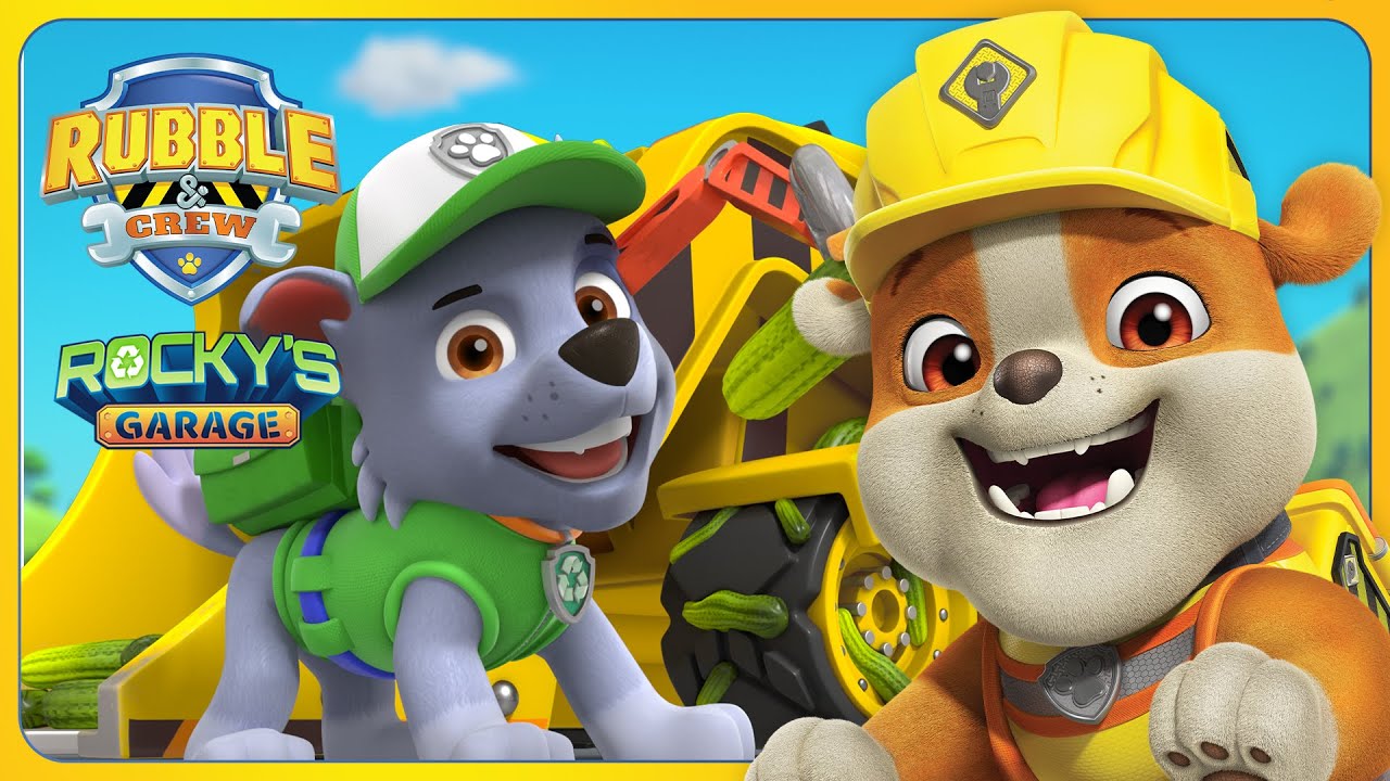 ROCKY FIXES RUBBLE&rsquo;S BULLDOZER! + MORE Rocky&rsquo;s Garage Episodes | Rubble & Crew | Cartoons for Kids