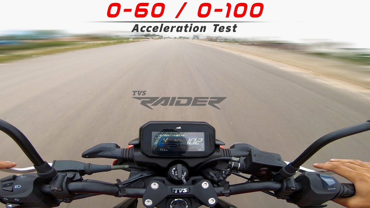 my TVS Raider 125 : 0 to 60 | 0 to 100 Acceleration Speed Test
