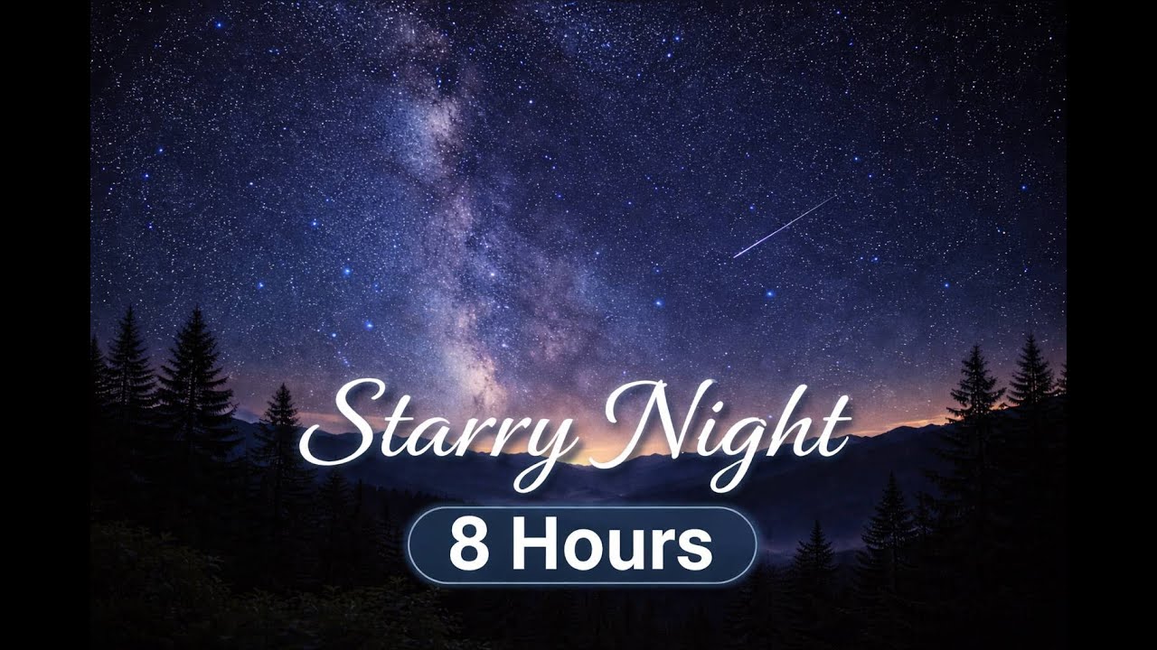 Starry Night Sky 🌌 Deep Sleep Relaxation 8 Hours | Cielo Estrellado Dormir Relajación