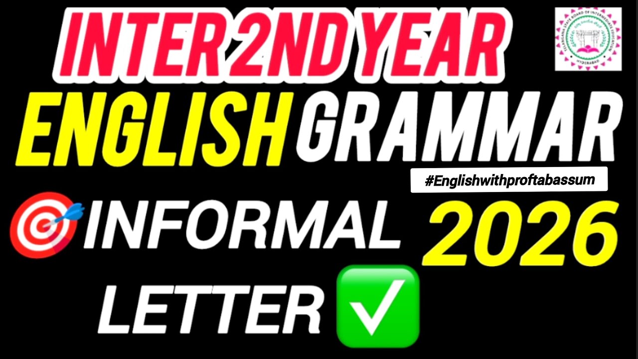 💯INFORMAL LETTER WRITING INTER 2ND YEAR ENGLISH #inter2ndyear #intersecondyear  #tsinter2026