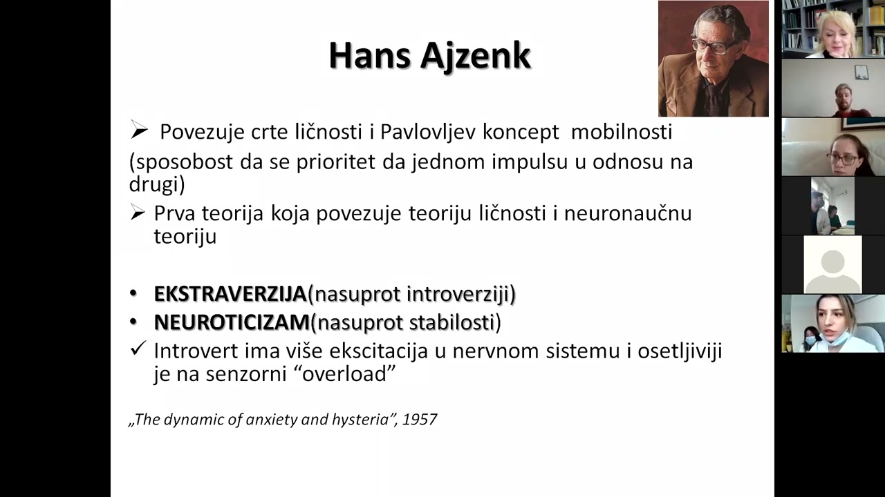 Biološke teorije licnosti, 9. mart 2022.