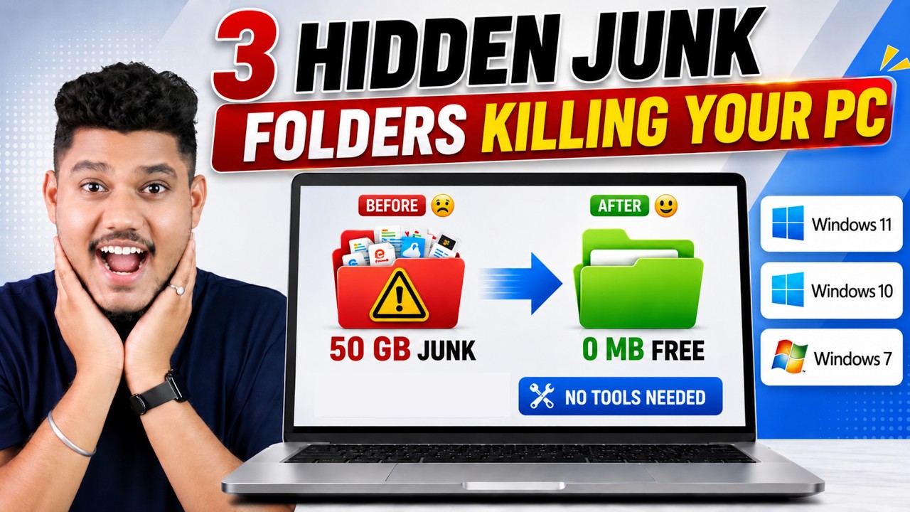Delete Hidden Junk Files in Windows 11 | Free Up Storage & Speed Up Your PC 2026