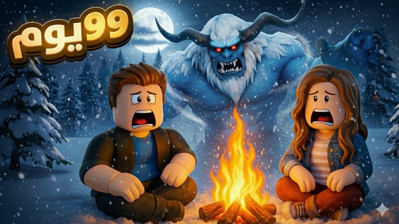 99 ليلة في القطب الشمالي😭🥶تتوقعو قدرت انجو ولا لا 😰 | roblox 