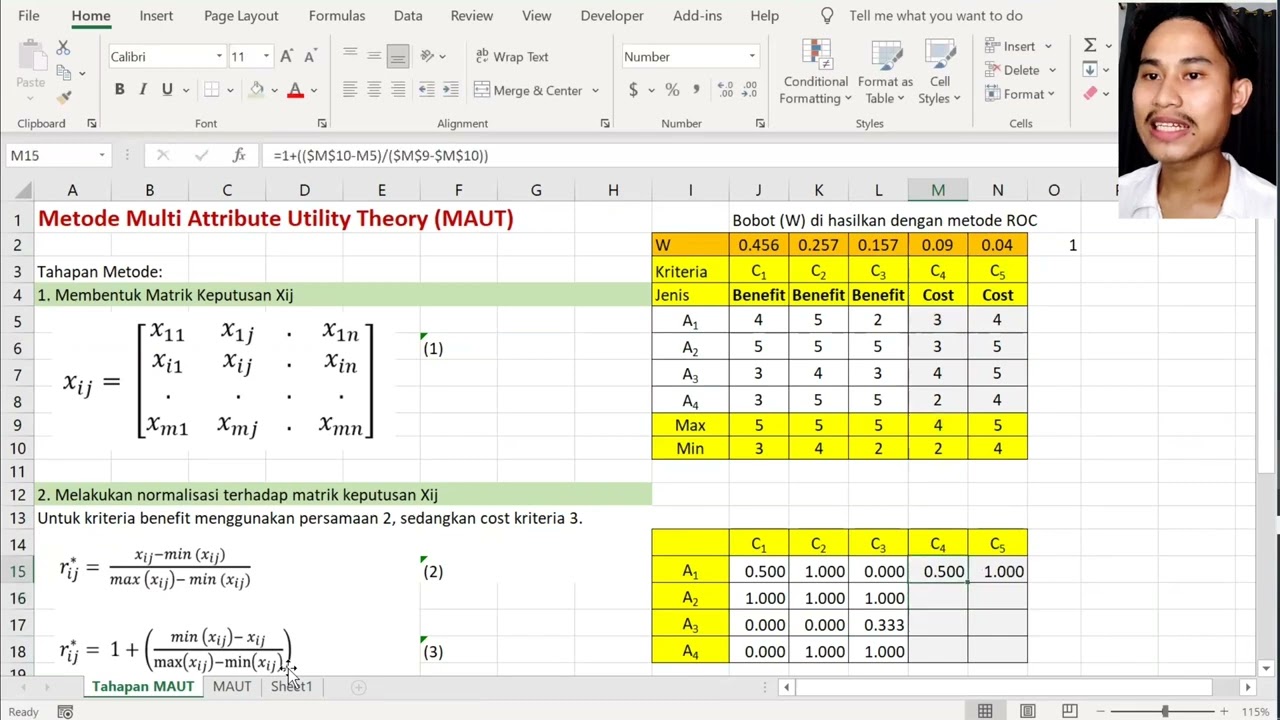 Metode MAUT / Multi Attribute Utility Theory