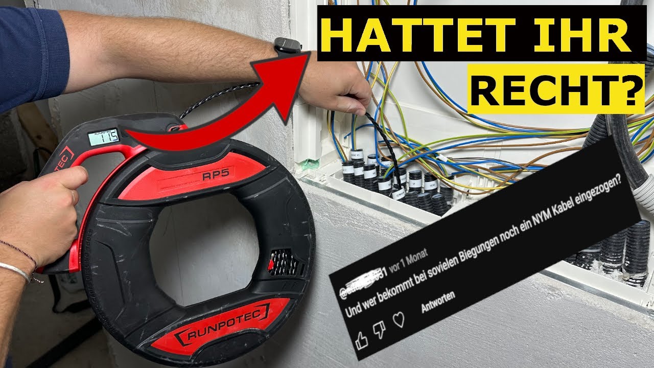 Kabel Leitungen in Leerrohr einziehen. Runpotec RP 5. Verlegearten & Querschnitt bestimmen nach Norm