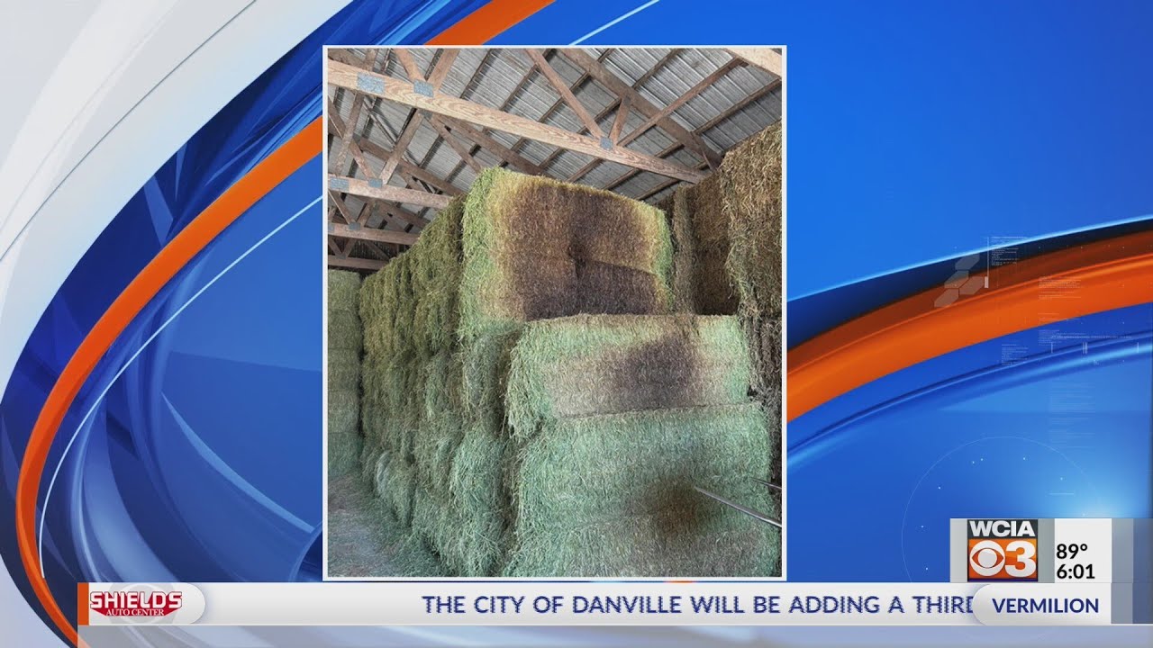 Central IL farmer nearly lost barn, hundreds of hay bales from high temperatures