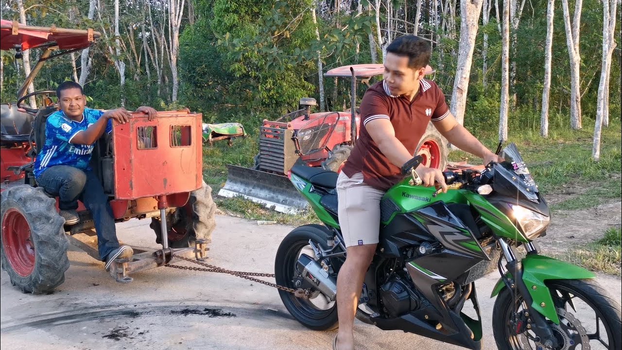 บิ๊คไบค์Z300cc.ลากL4708!!จะแรงแค่ไหนมาดูกัน​