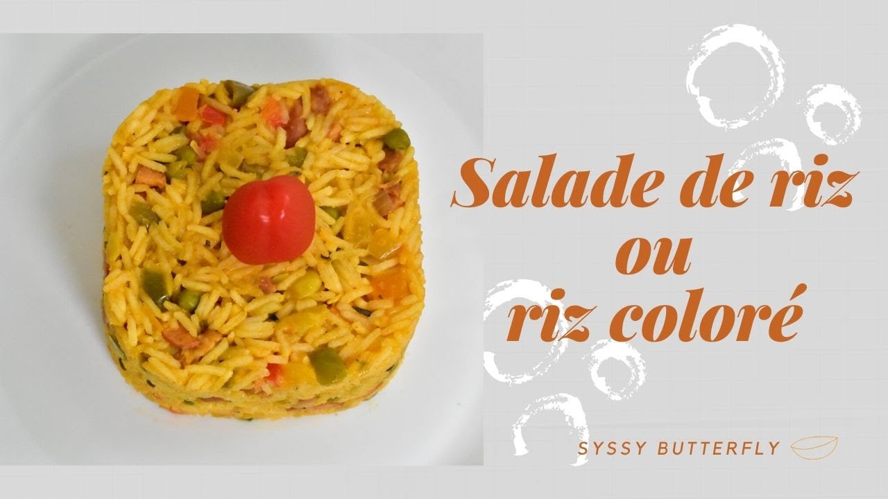 SALADE DE RIZ OU RIZ COLORE A L'ANTILLAISE Facile#rizcoloreantillais