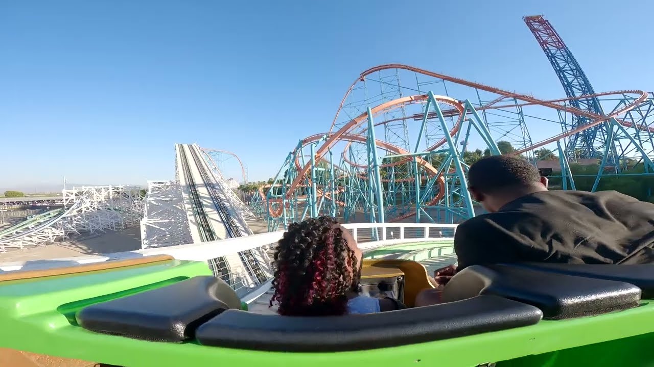Twisted Colossus On-Ride Hyperview Hypersmooth 5.0 POV Hybrid Coaster, Six Flags Magic Mountain 2024