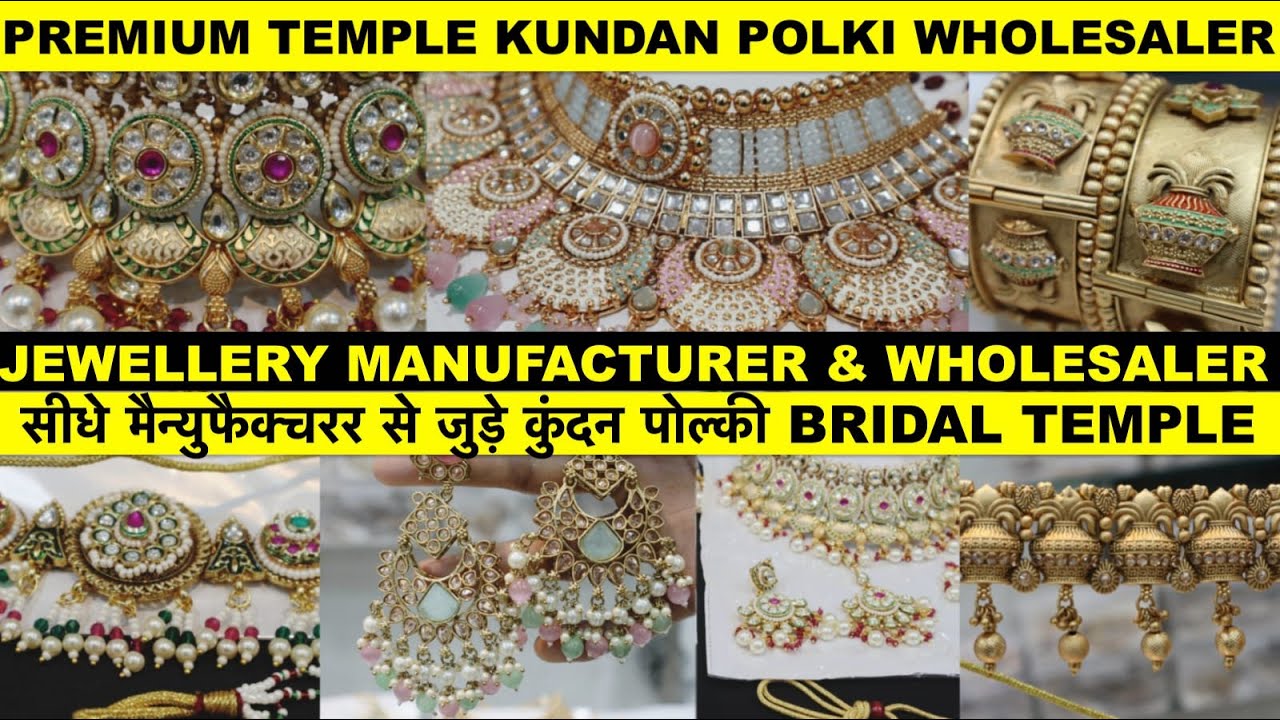KUNDAN JEWELLERY WHOLESALE MARKET | TEMPLE JEWELLERY | POLKI MINAKARI ONLINE JEWELLERY |