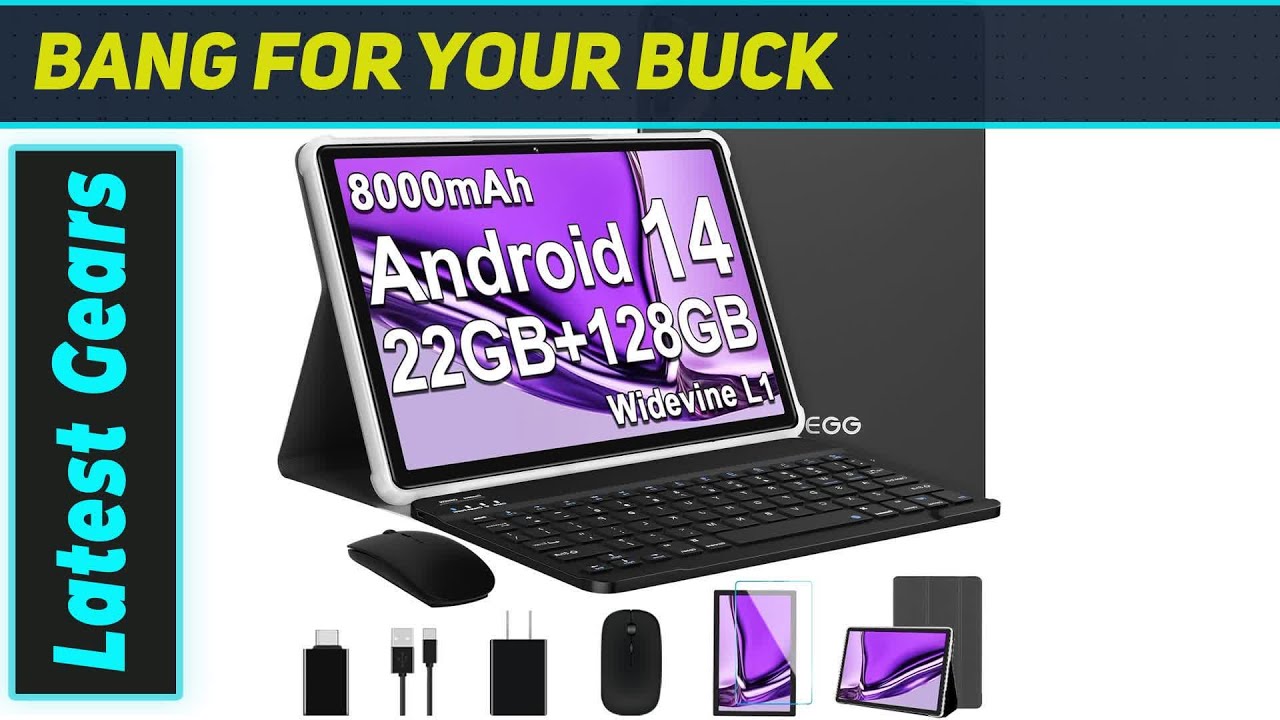 SKYEGG K11 Tablet - Best Budget Android 14 Tablet with 22GB RAM & 8000mAh Battery