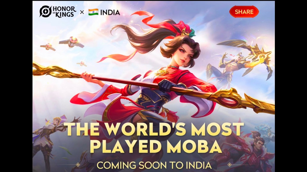 FINALLY LAUNCH HONOR OF KING 🇮🇳  |@RealHonorofKings_India @honorofkings #honorofkings #moba #games