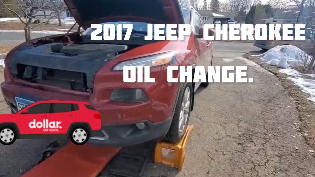2017 Jeep Cherokee oil change. Car repair.